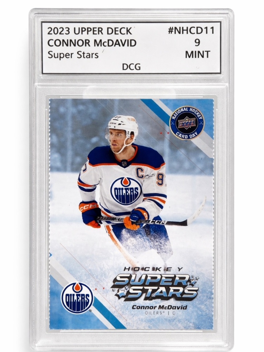 Upper Deck 2023 Connor McDavid Super Stars Hockey Card - White/Blue
